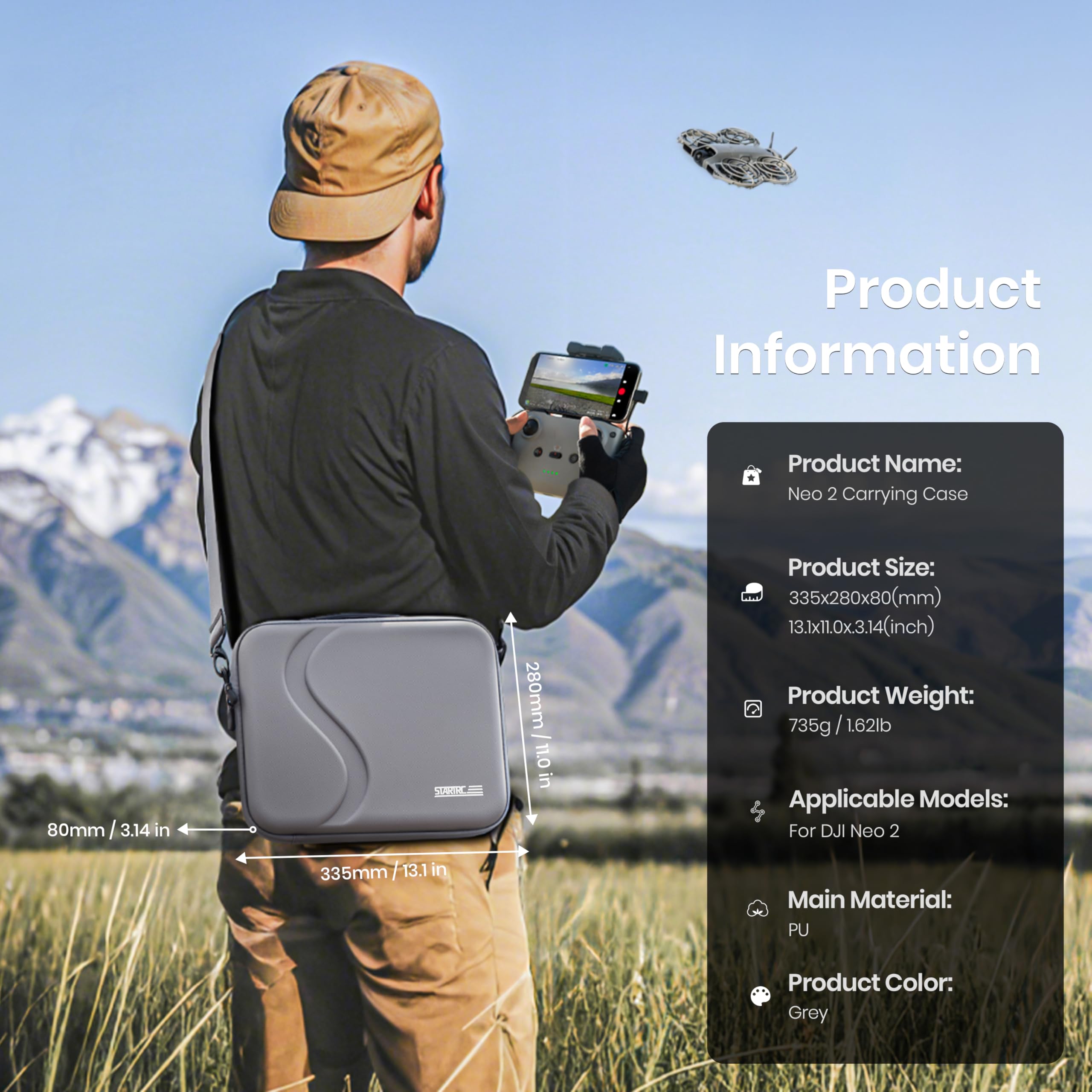 Carrying Case for DJI Neo 2 Ac - đánh giá và giá Rc Helicopter Bag